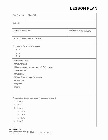 All Templates Blank Lesson Plan Template