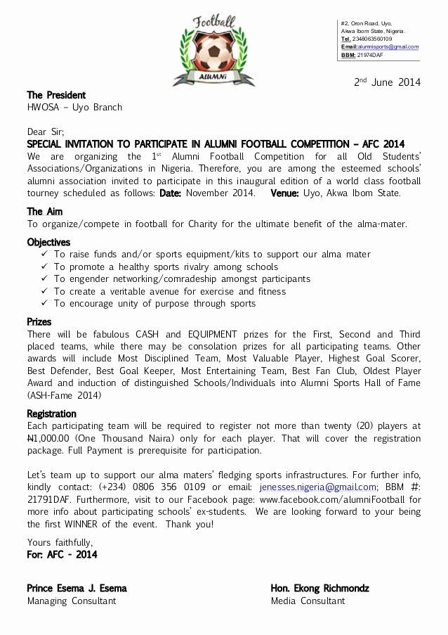 Alumni Football Petition Afc 2014 Registration