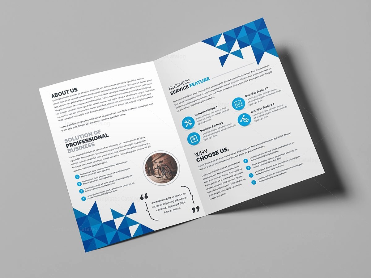 angel creative bi fold brochure template