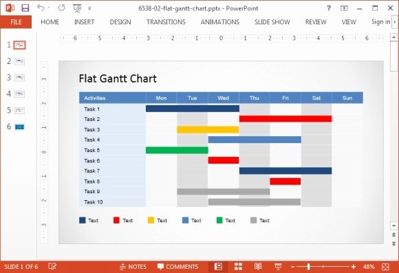 Animated Gantt Chart Powerpoint Templates