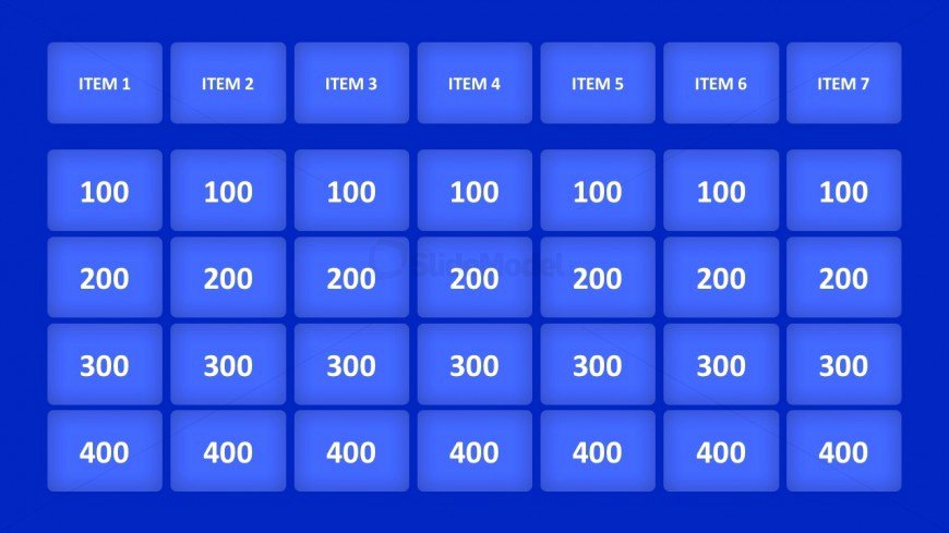 Animated Jeopardy Game for Powerpoint Slidemodel