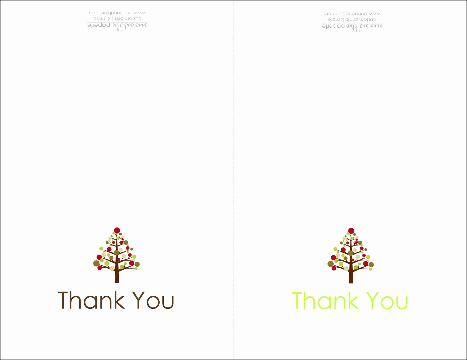Anna and Blue Paperie Free Printable Holiday Thank You Note