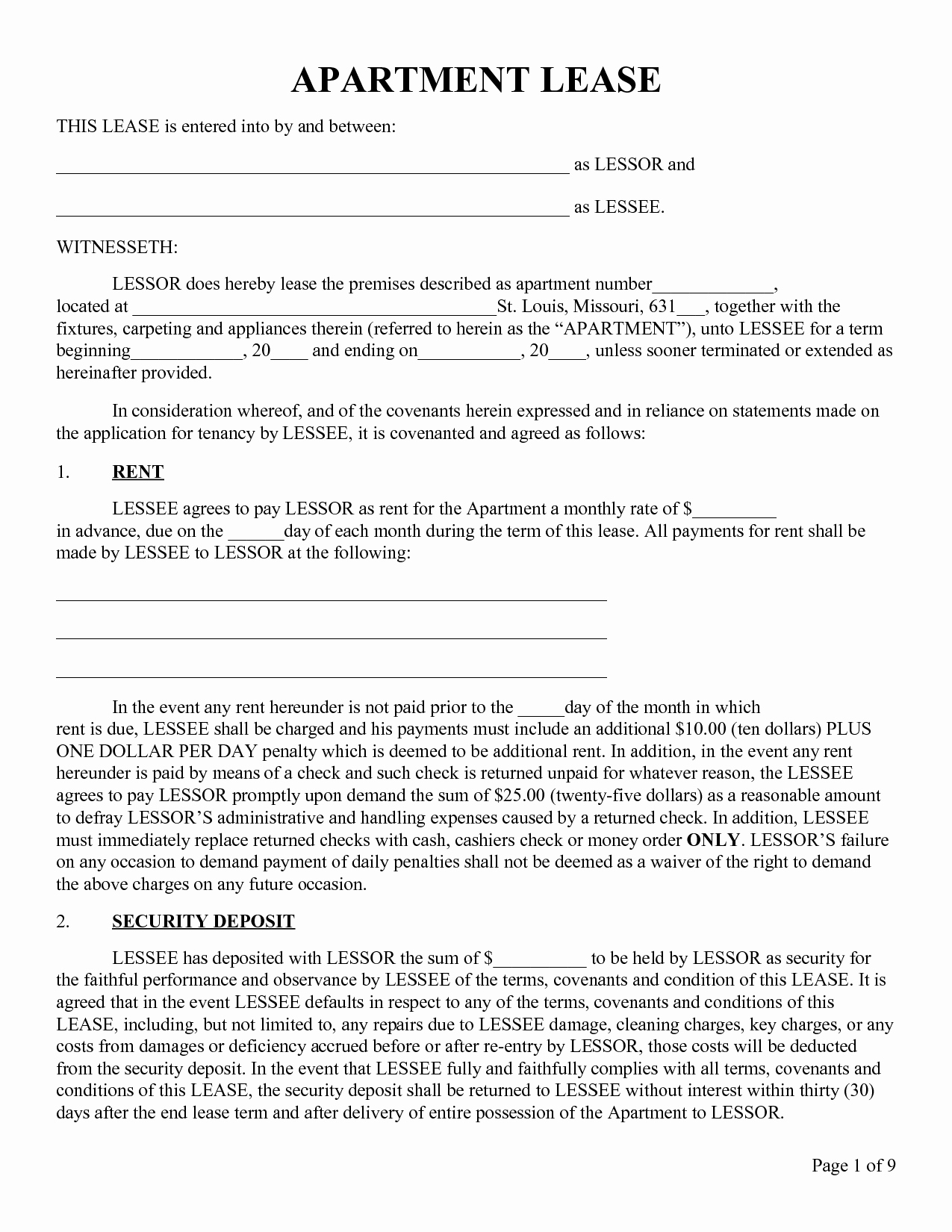 Apartment Sublease Agreement Template Invitation