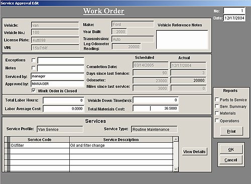 Automotive Work Orders Template