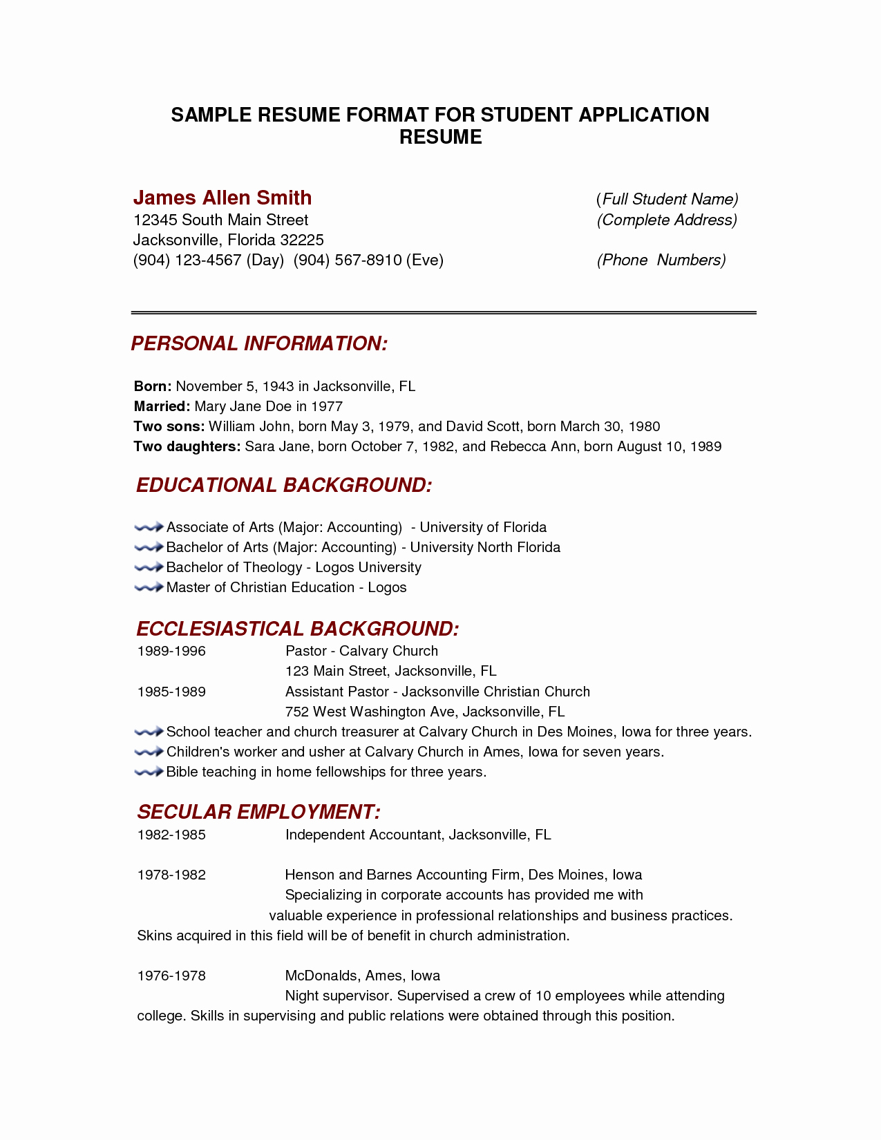 Application Resume