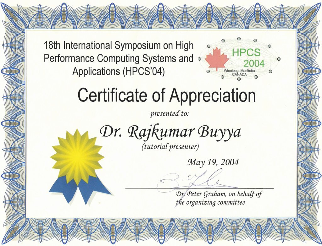 appreciation certificate