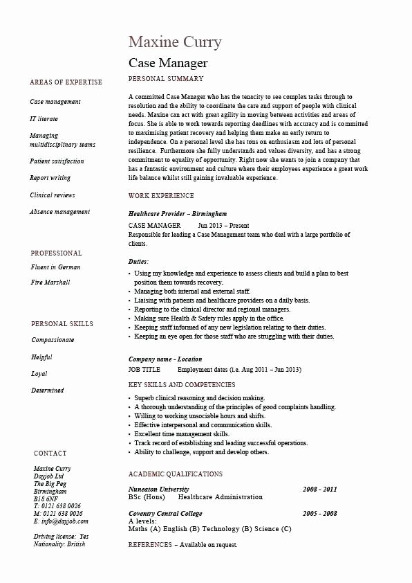 Areas Expertise Resume Case Manager Resume areas