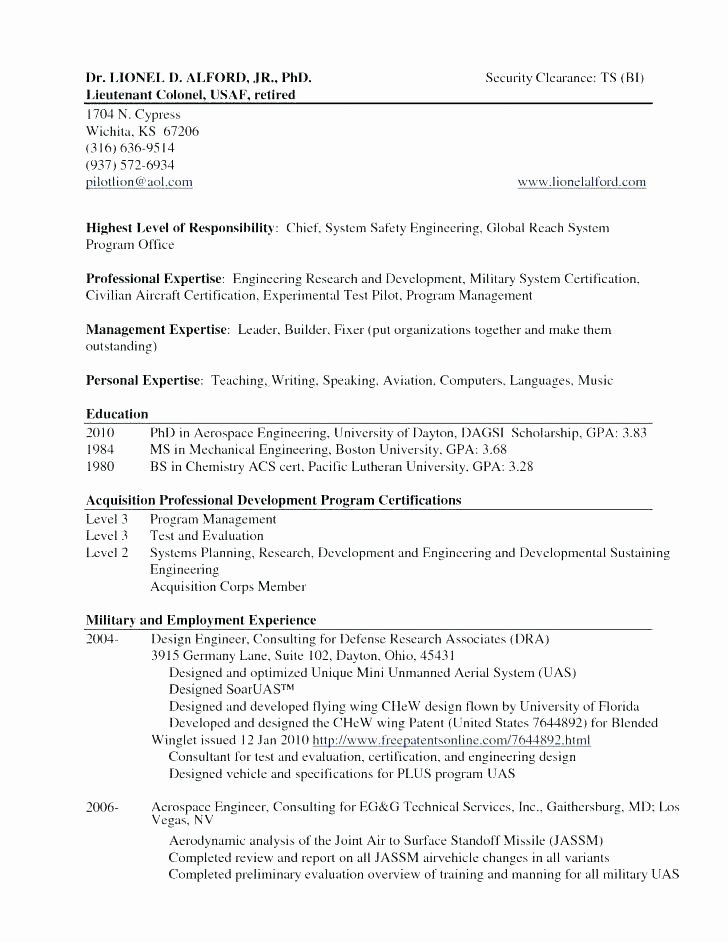 Army to Civilian Resume Examples Military Resume Examples