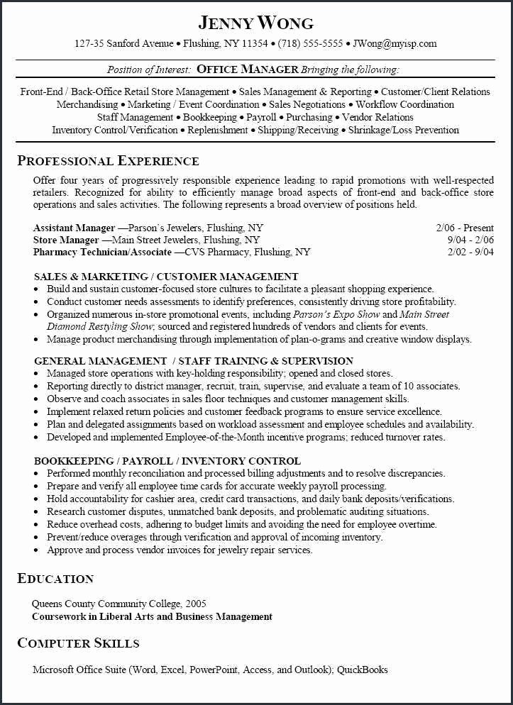 Assistant Manager Resume