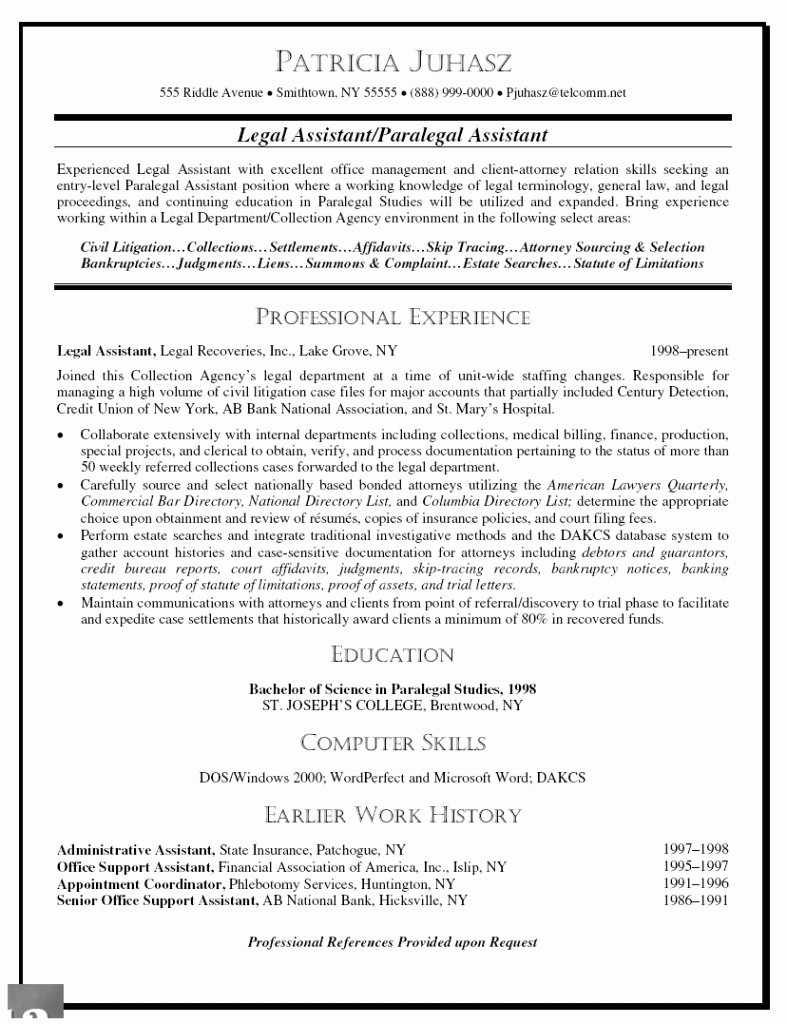 Attorney Resume Samples Template