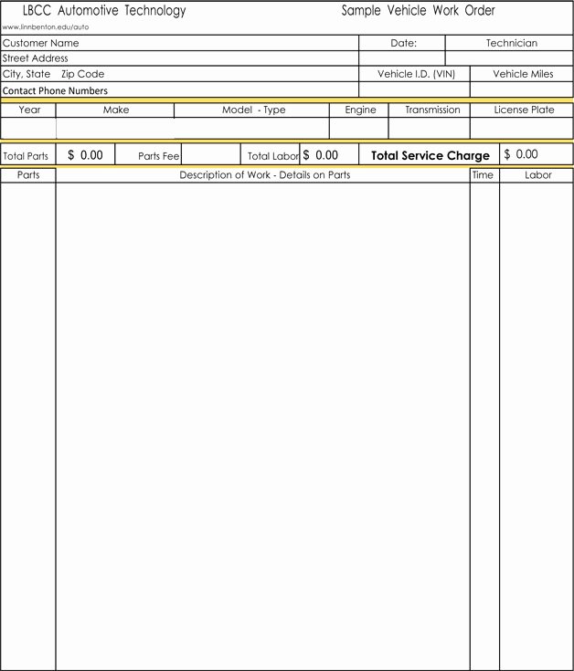 Auto Repair Invoice Templates 10 Printable and Fillable