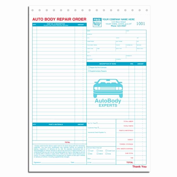 automotive repair invoice