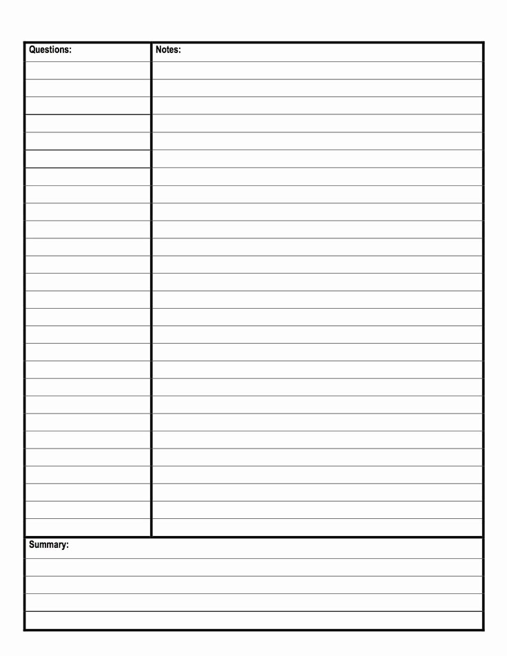 Avid Cornell Notes Template