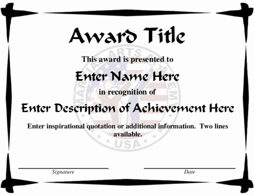 Award Certificate Templates