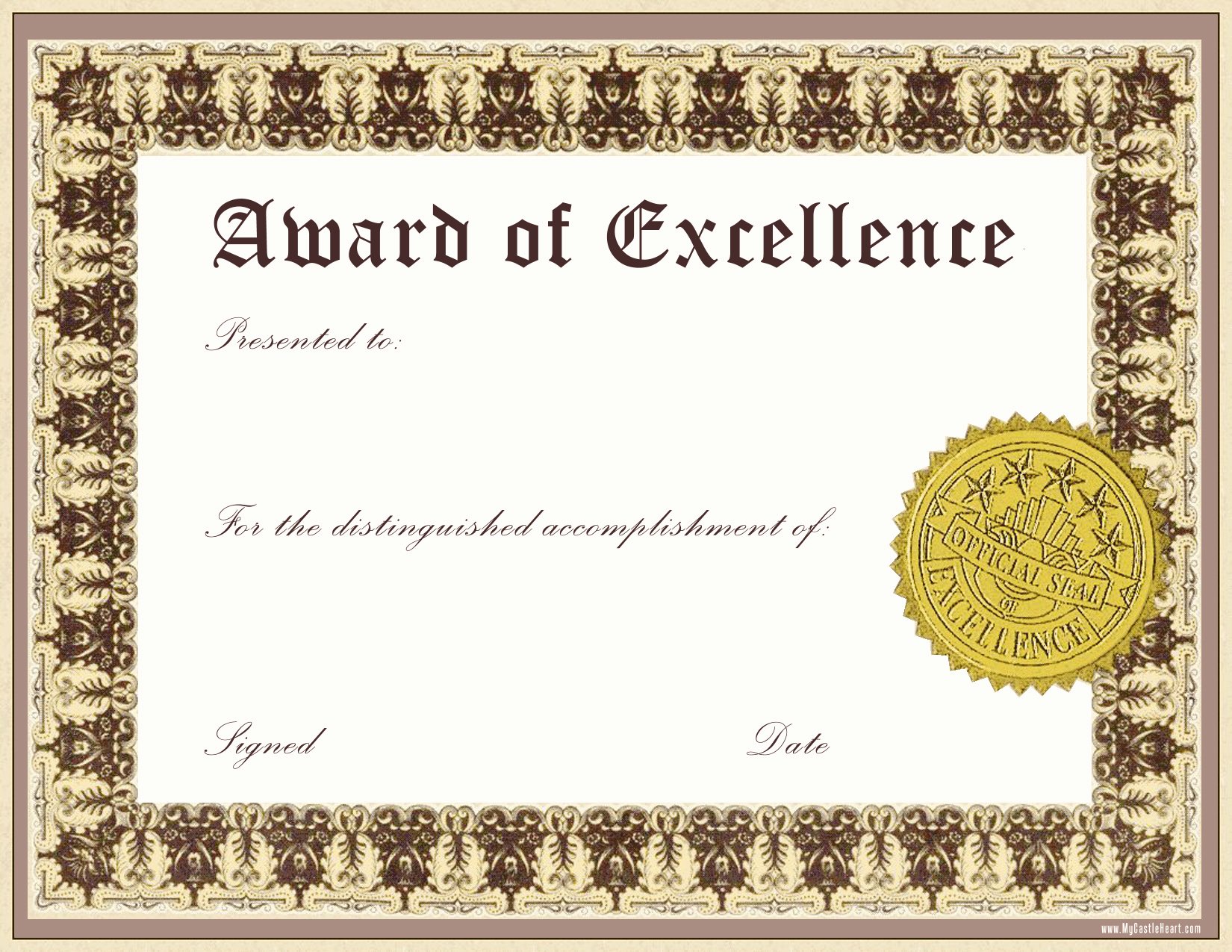 Awards Certificate Templates