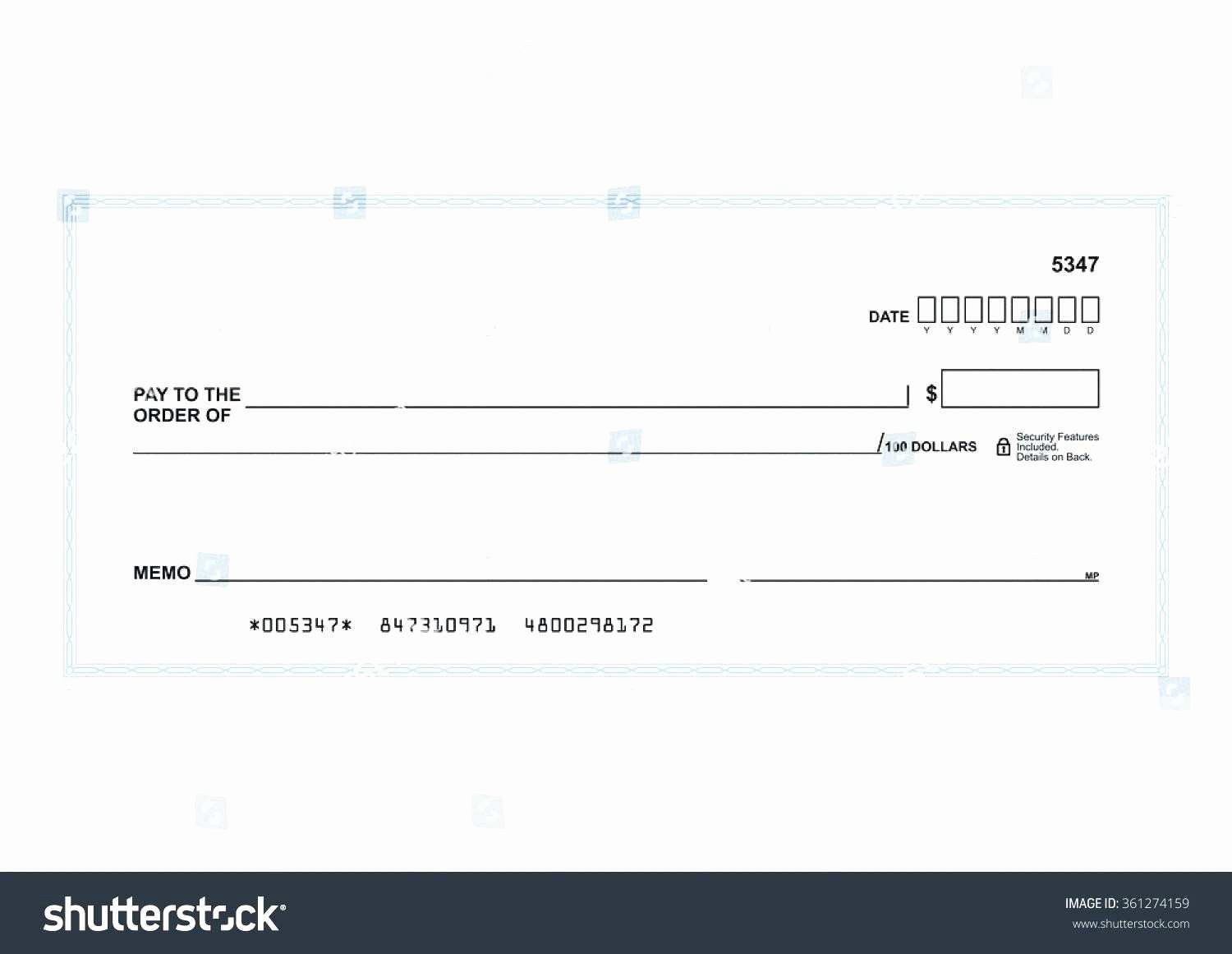 Awesome Blank Cheque Templates for Excel