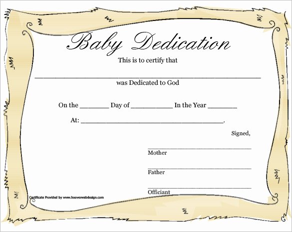 Baby Dedication Certificate Template 21 Free Word Pdf