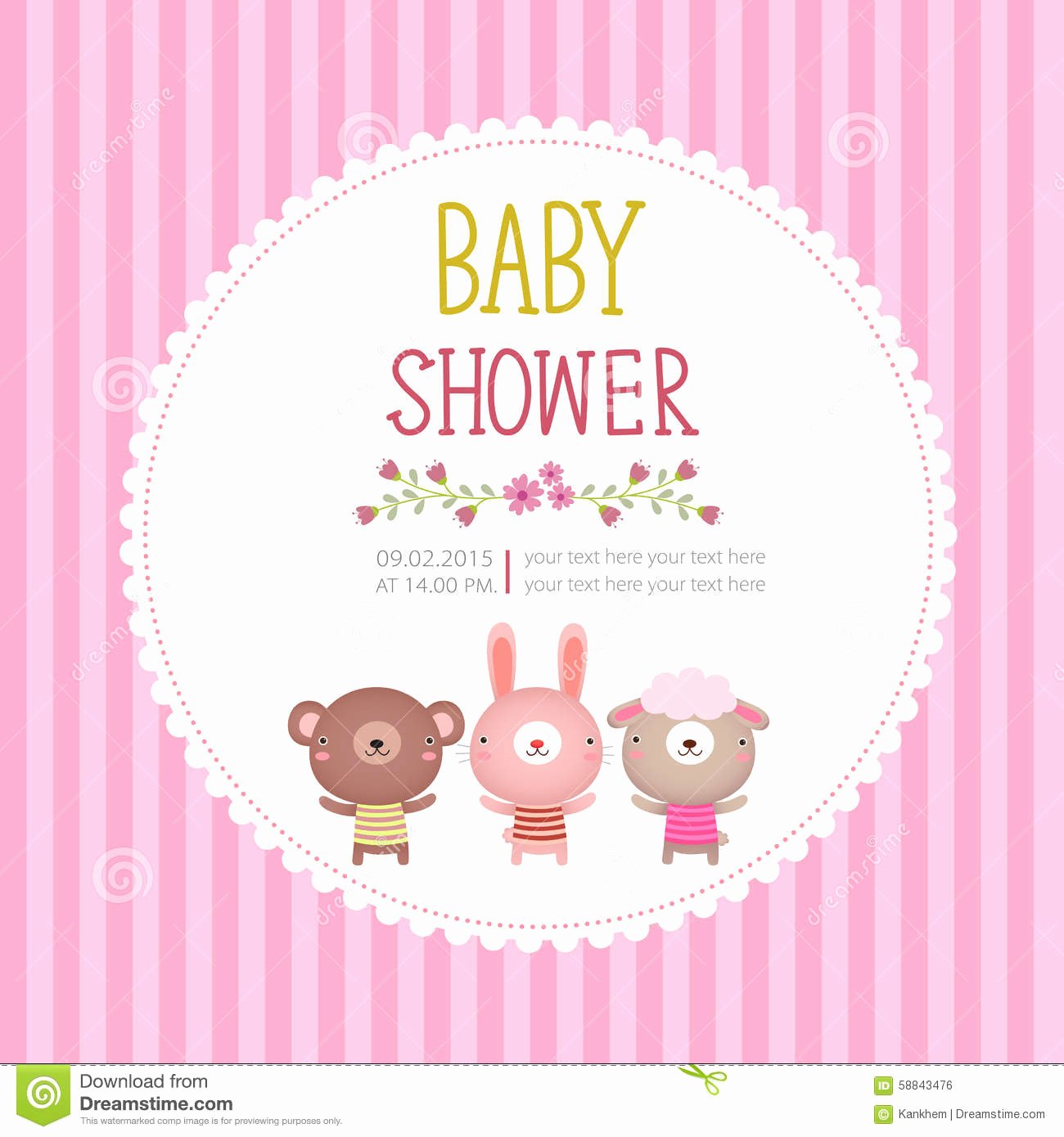 baby shower invitation card template free