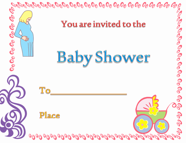 Baby Shower Invitation Card Template Microsoft Word