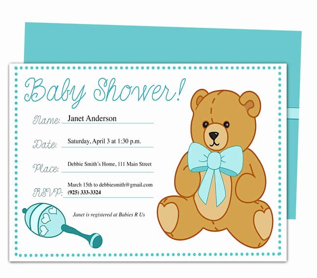 Baby Shower Invitation Templates Word