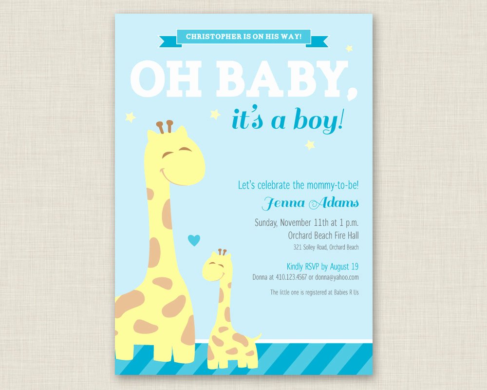 Baby Shower Invitations for Boys Free Templates