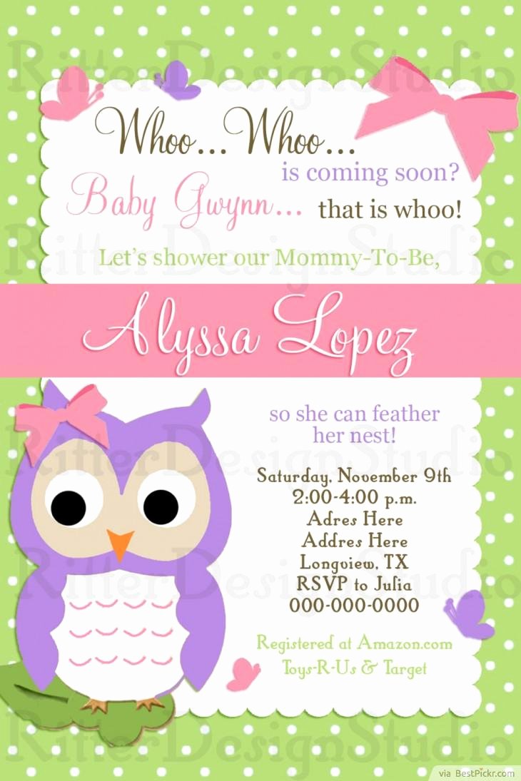Baby Shower Invitations Free Printable Owl Baby Shower