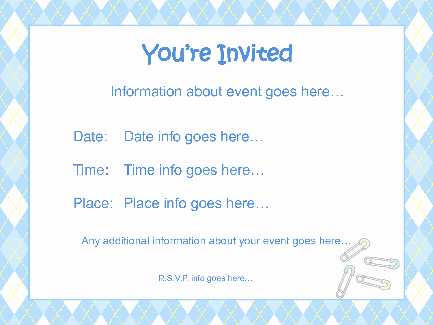 Baby Shower Invitations Template