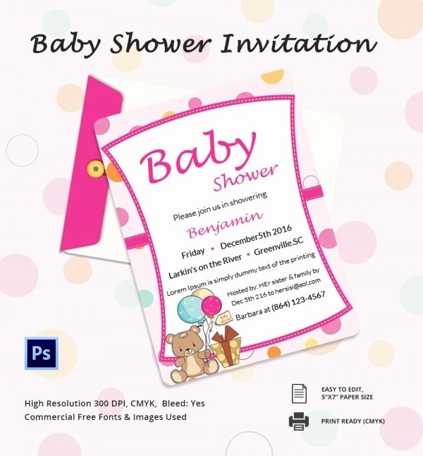 Baby Shower Invitations Templates Editable