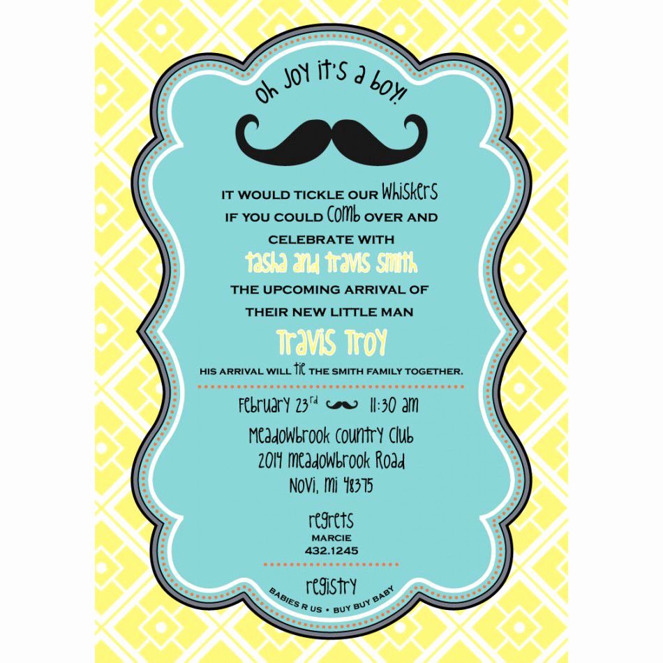 printed baby shower invitations