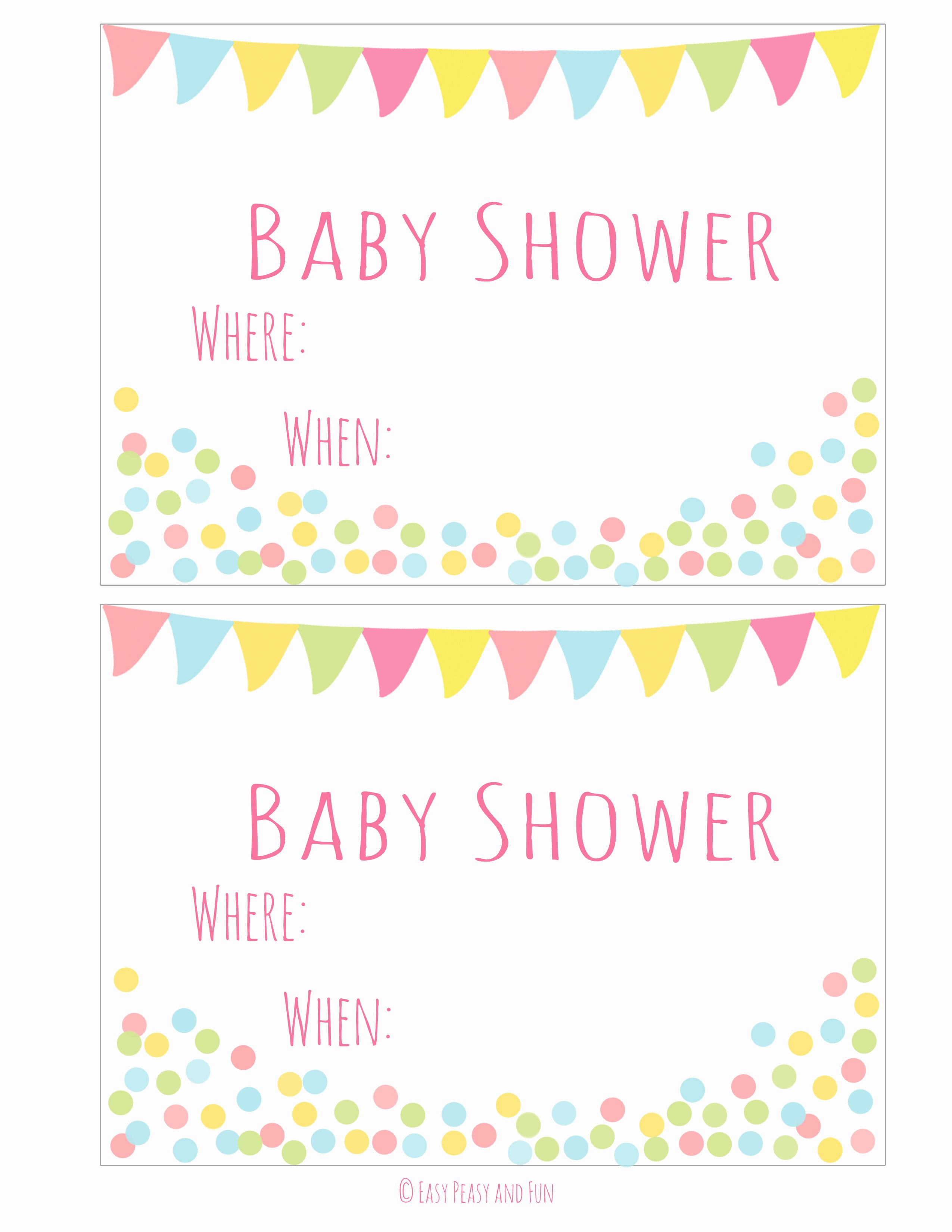 Baby Shower Templates Free Printable