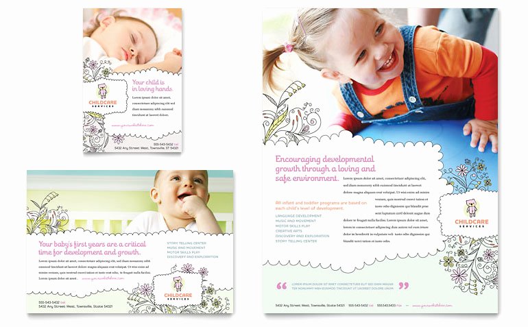 Babysitting &amp; Daycare Flyer &amp; Ad Template Word &amp; Publisher