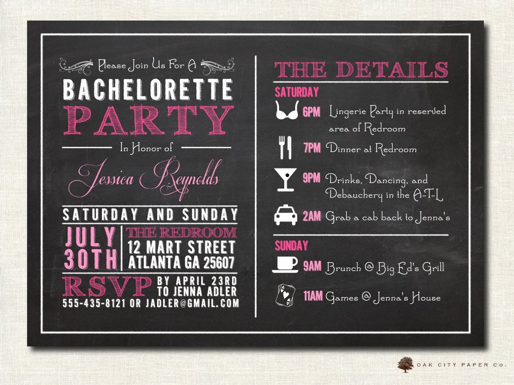 Bachelorette Invitation Bachelorette Party Invitation