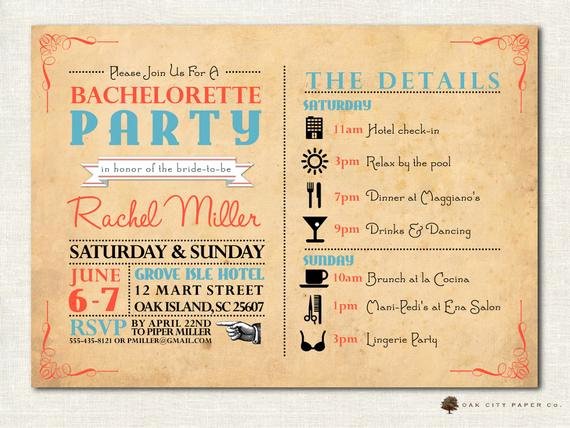 Bachelorette Invitation Bachelorette Party Invitation