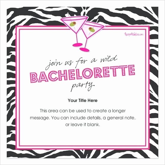 Bachelorette Party Agenda Template Invitation with