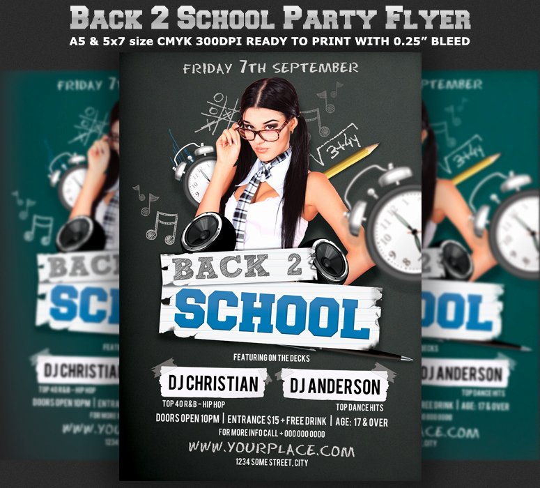 Back to School Party Flyer Template ‹ Psdbucket