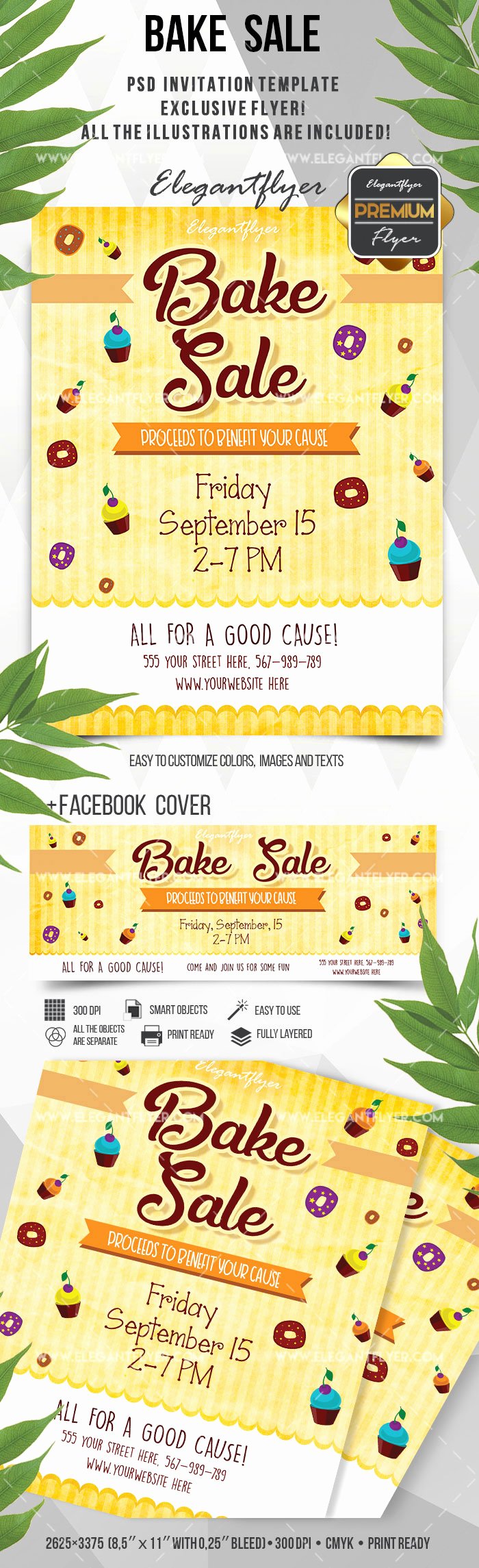 ​​bake sale flyer free invitation template