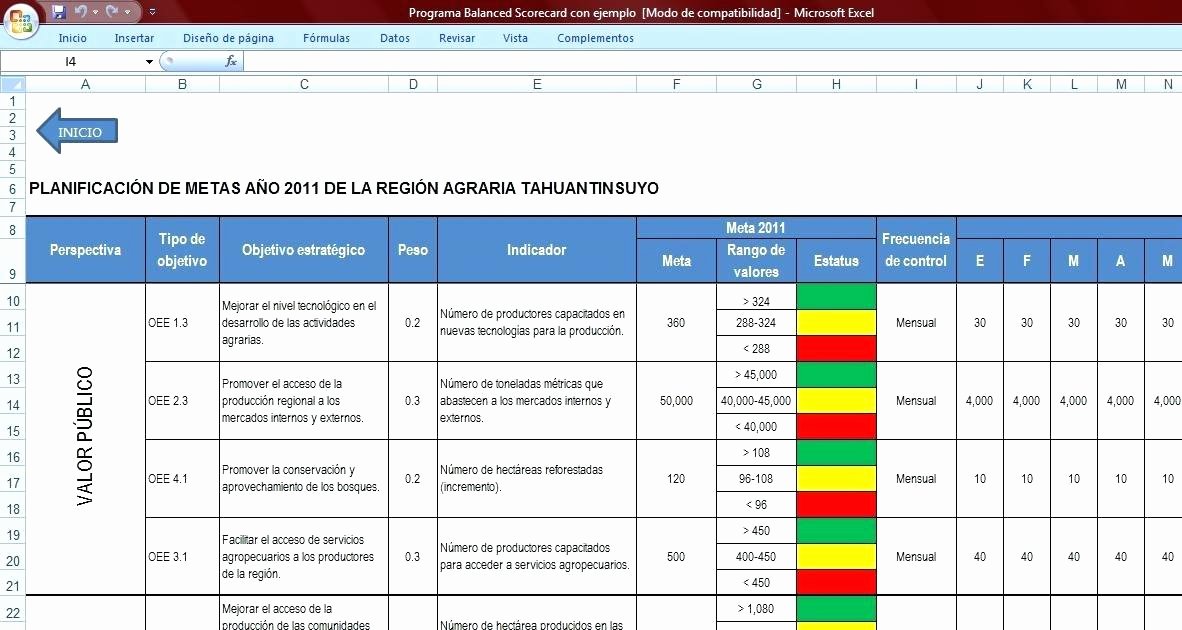 balanced scorecard excel template strategy map template