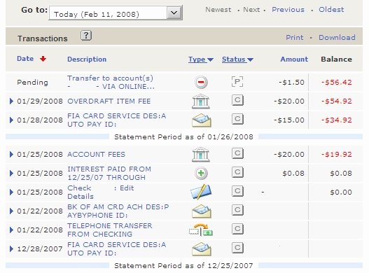 Bank America Statements Best Template Collection