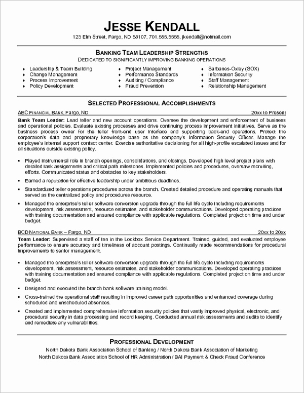Bank Teller Job Description for Resume and Personal Banker