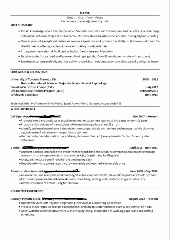 Bank Teller Job Resume