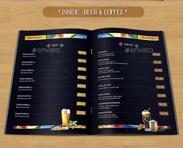 Bar Menu Template 24 Download Documents In Psd Word