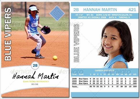 baseball card template free