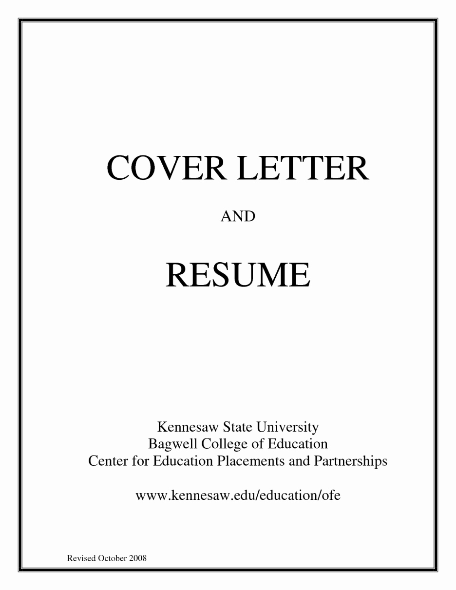 Basic Cover Letter for A Resume