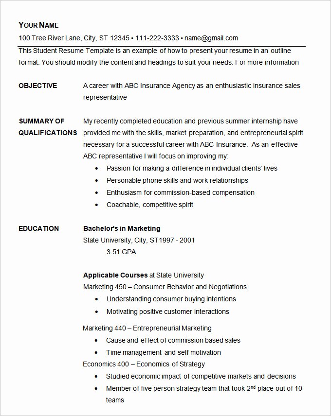 Basic Resume Template 70 Free Samples Examples format