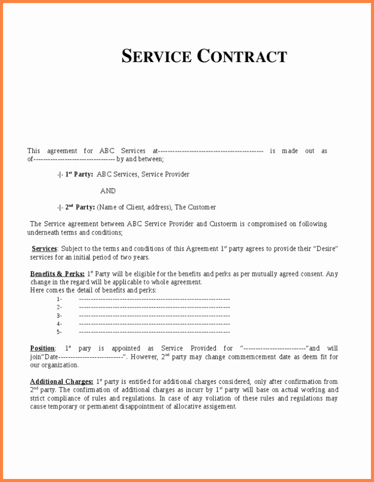 Basic Simple Sales Business Contract Template
