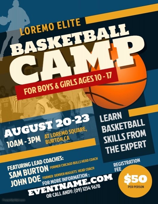 Basketball Camp Flyer Template