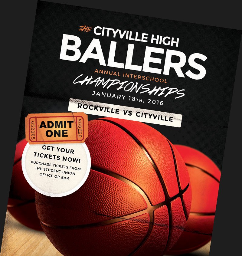 Basketball Flyer Templates for Basketball event Promotions