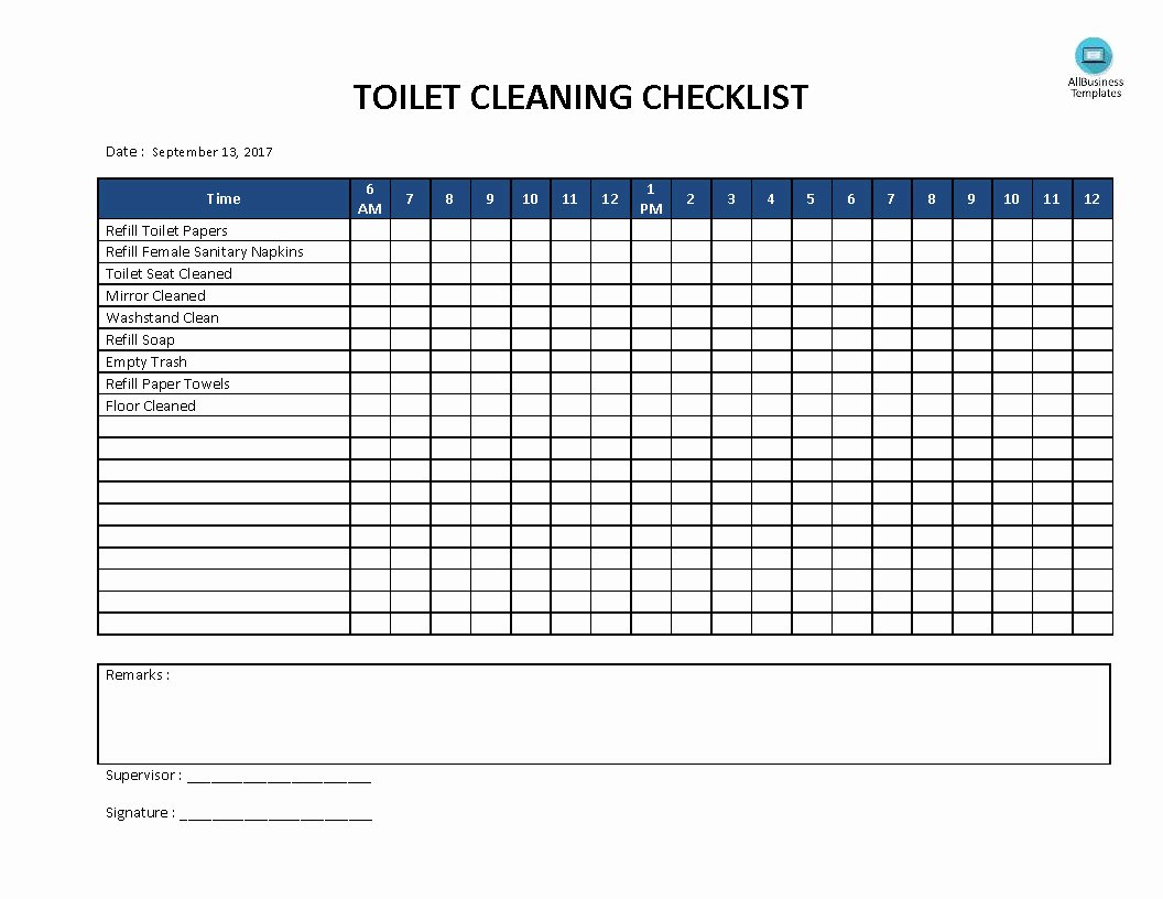 Bathroom Cleaning Checklist Talentneeds