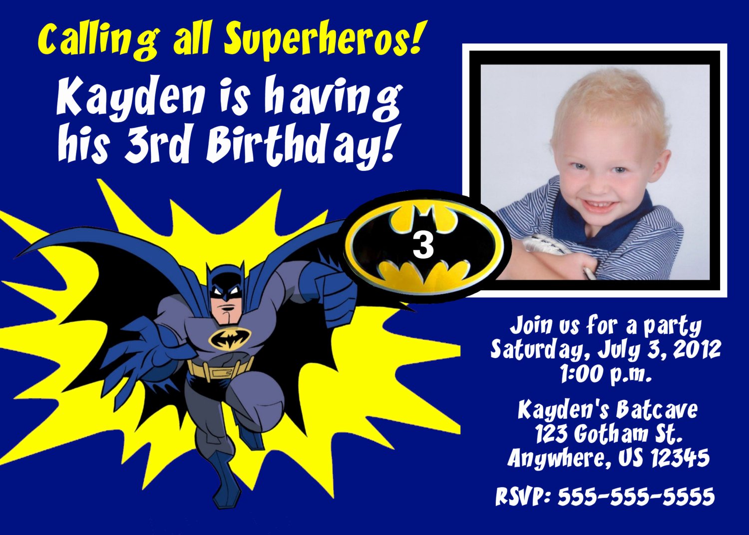 Batman Birthday Invitations Templates Ideas Batman and