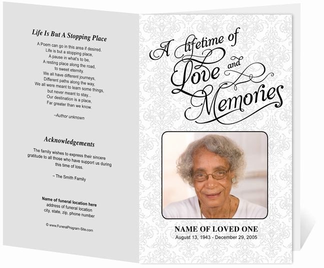 Beautiful Funeral Programs and order Of Service Templates